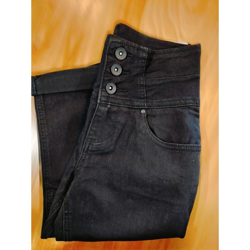 Rebel By Right High Waist Cropped Black Jeans Womens Size 1 Skinny - Picture 6 of 9